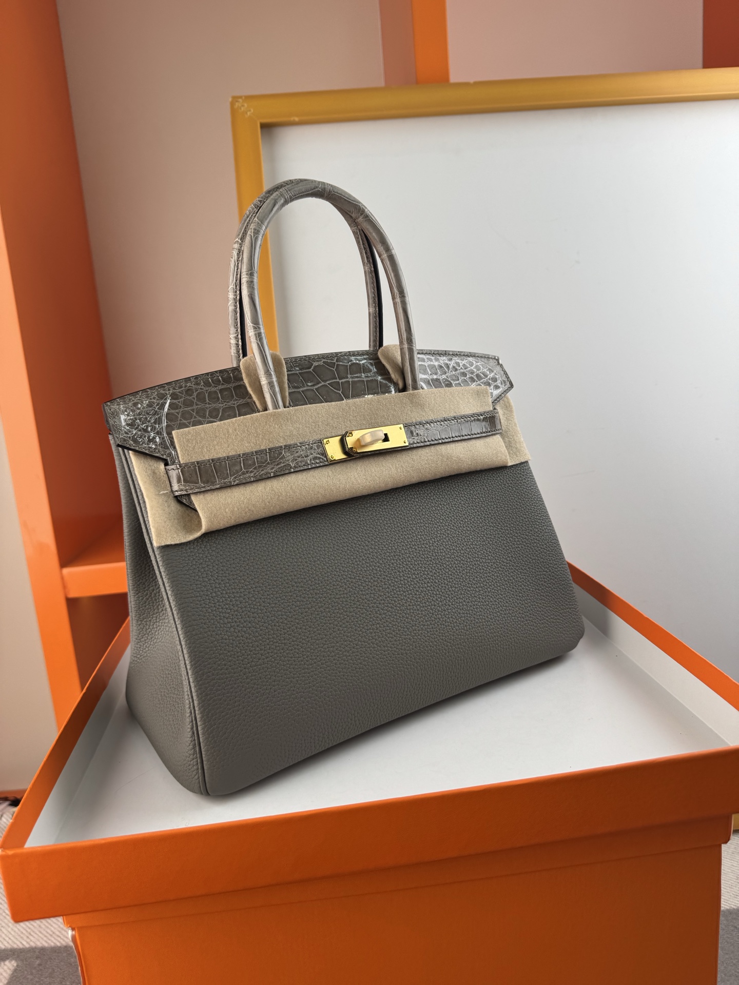 Birkin/Birkin-30cm-touch-Togo-and-Shiny-Crocodile-Etoupe-GHW/img_003