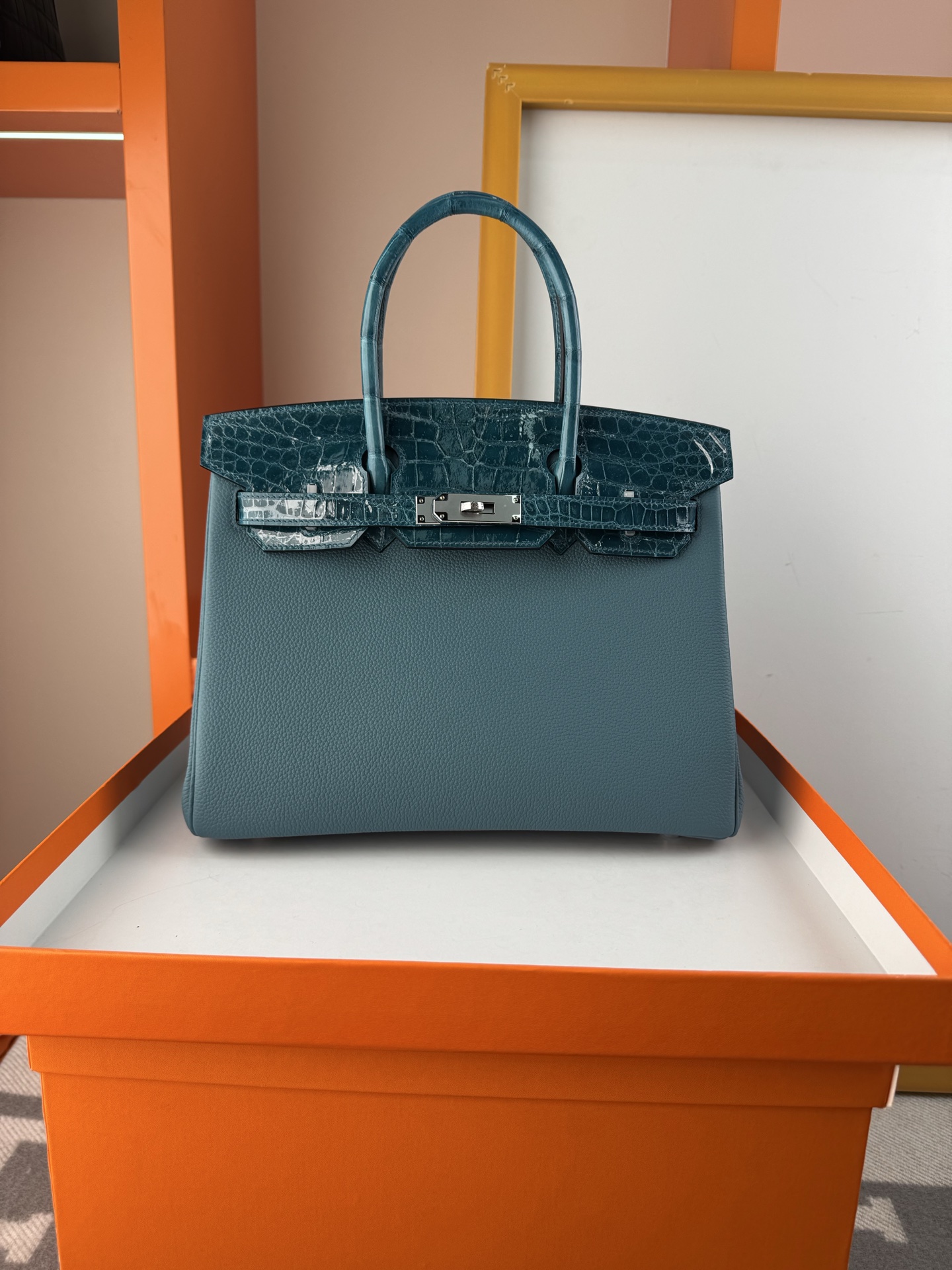 Birkin/Birkin-30cm-touch-Togo-and-Shiny-Crocodile-Jean-Blue/img_010