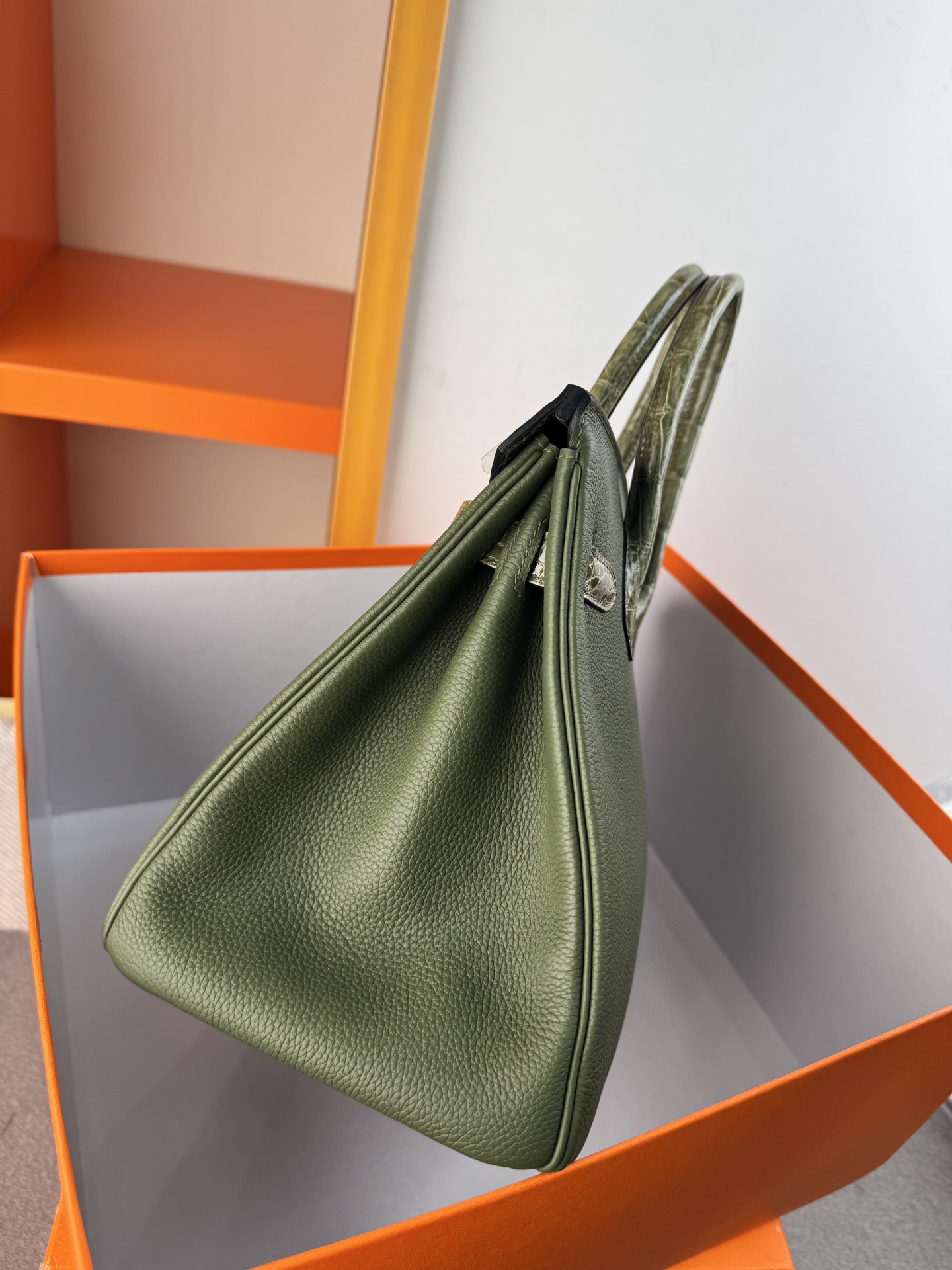 Birkin/Birkin-30cm-touch-Togo-and-Shiny-Crocodile-Olives/img_008