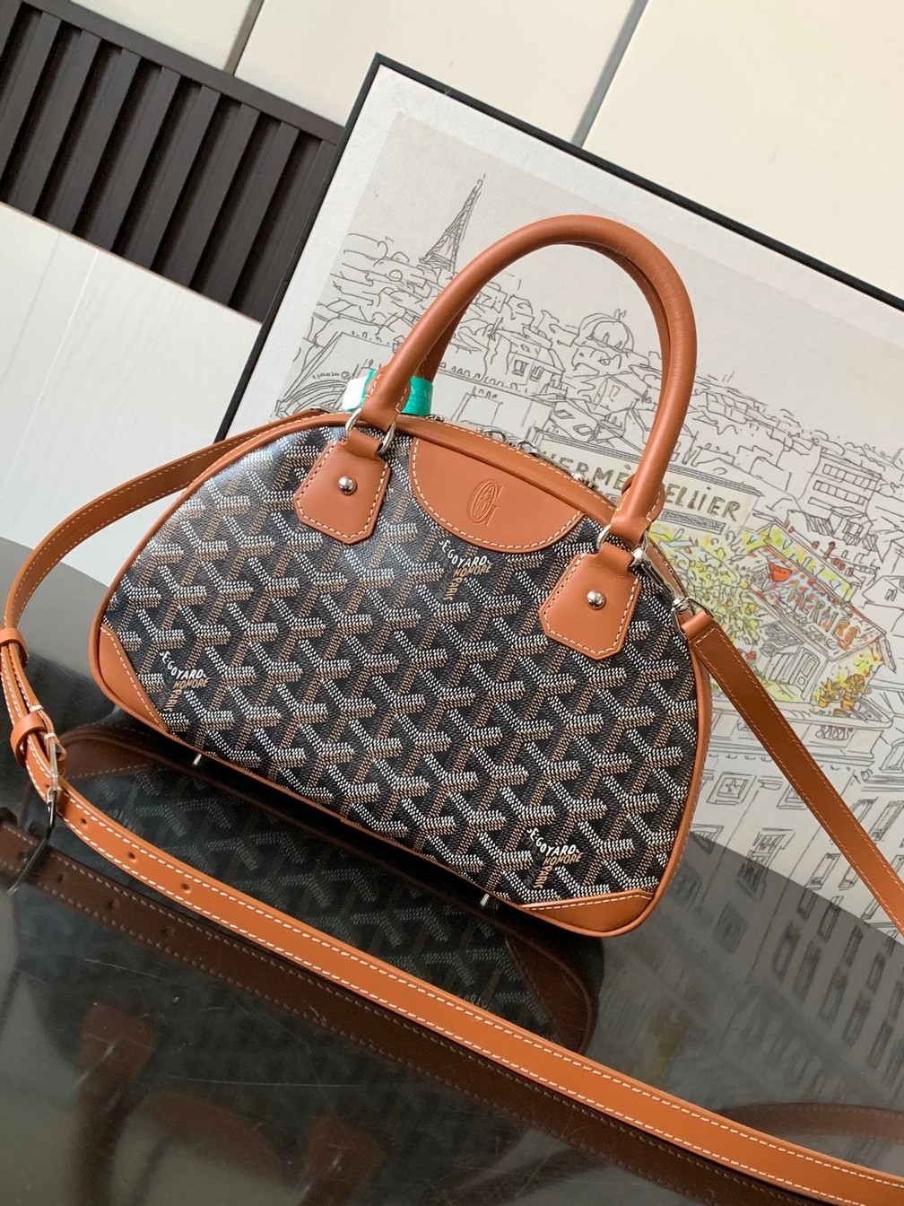 Goyard/Bowling-bag-27x27cm-Brown&Black/img_003