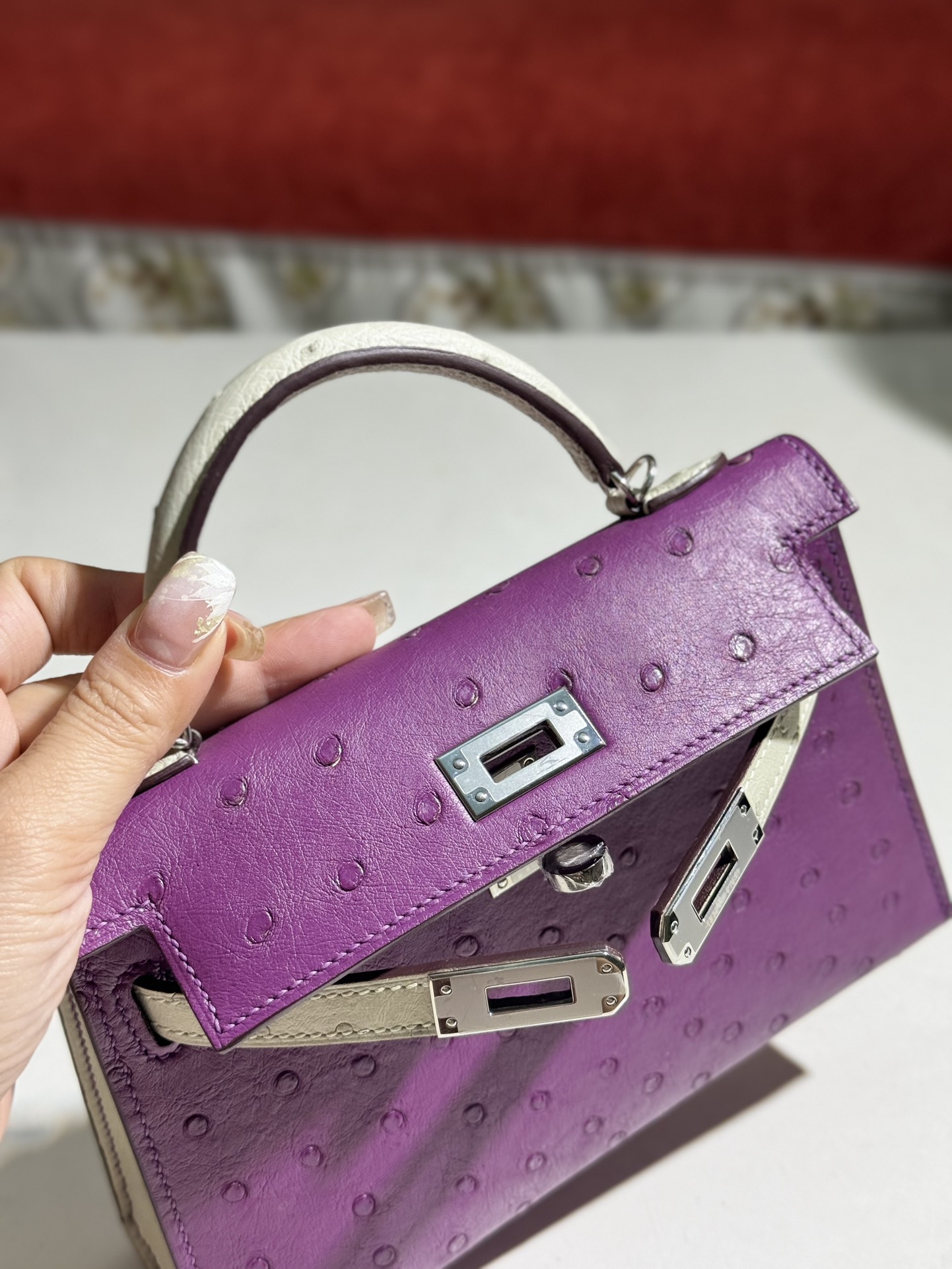 Kelly/Mini-Kelly-Ostrich-Purple&Milkshake/img_007